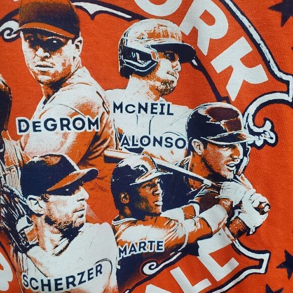 NWT New York Mets Mens T-Shirt MLB Size Large Orange/blue - Picture 5 of 11